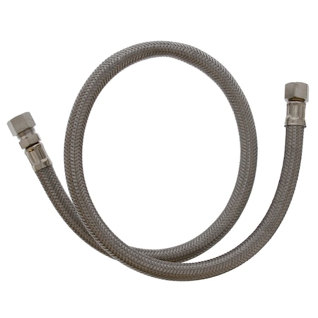 Jones Stephens 3/8in. Flare x 3/8in. Compression x 30in Braided Stainless Steel Texas Style Faucet Connector S04249